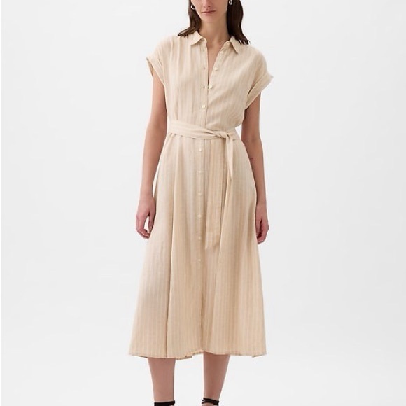 GAP Dresses & Skirts - GAP Linen blend midi shirt dress